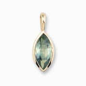 Patia Marquise Blue Green Sapphire Charm 8.0mm
