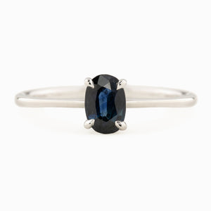 Nina Ring, 0.7ct Australian Sapphire, oval shape gemstone