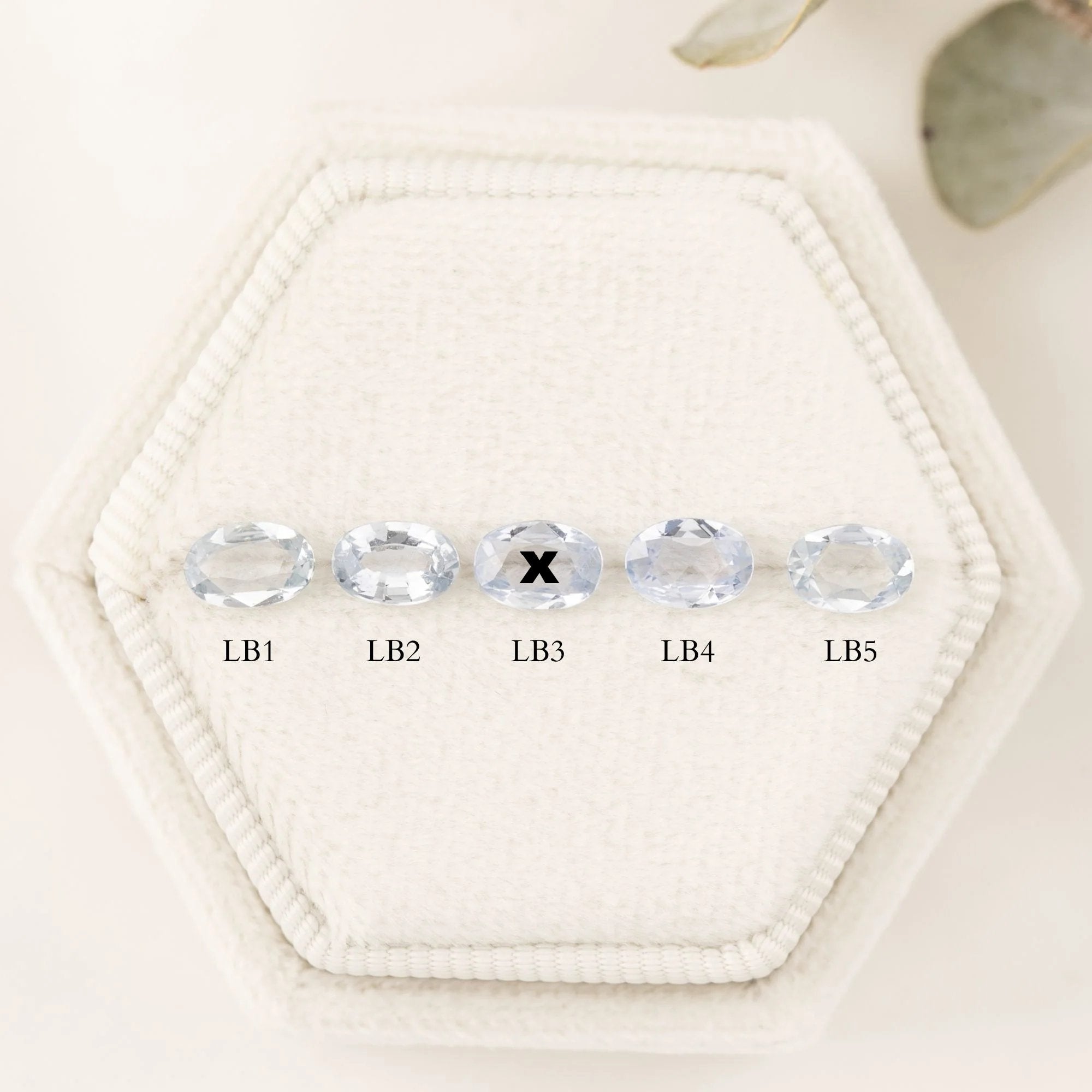 0.50ct Calibrated Oval Light Blue Unheated Sapphires (6.0mm) CS155 LB