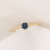 Alice Ring 4mm 0.35ct Montana Sapphire 14k Yellow Gold