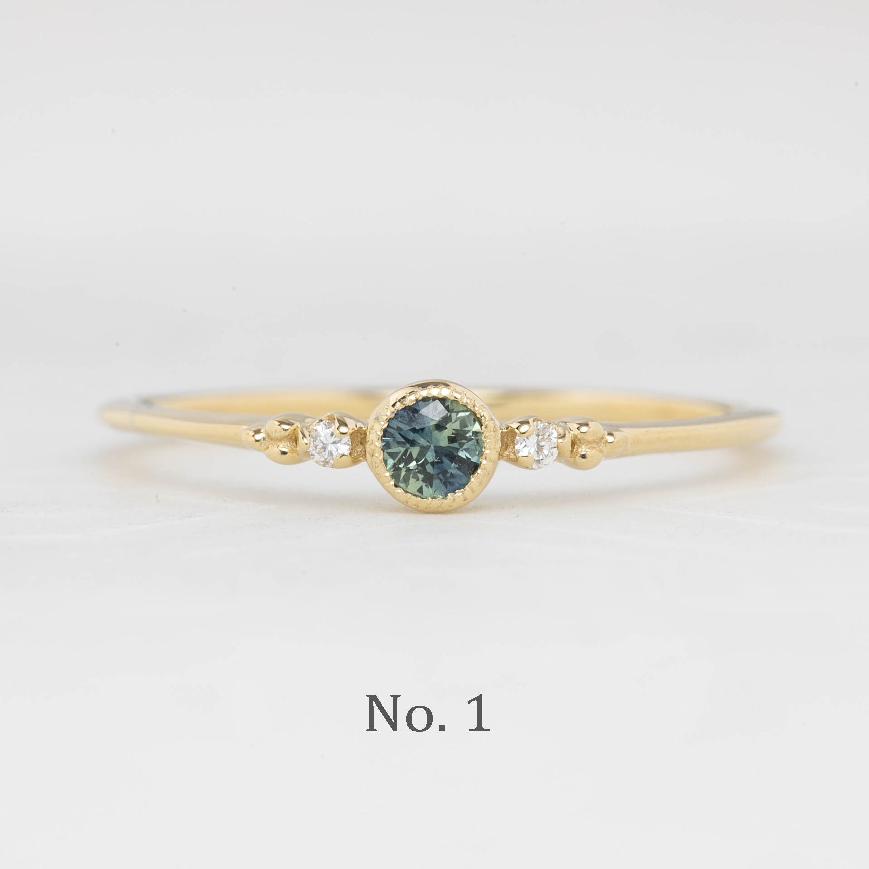 Estel Bezel Ring, 0.18ct Montana Sapphire