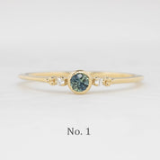 Estel Bezel Ring, 0.18ct Montana Sapphire