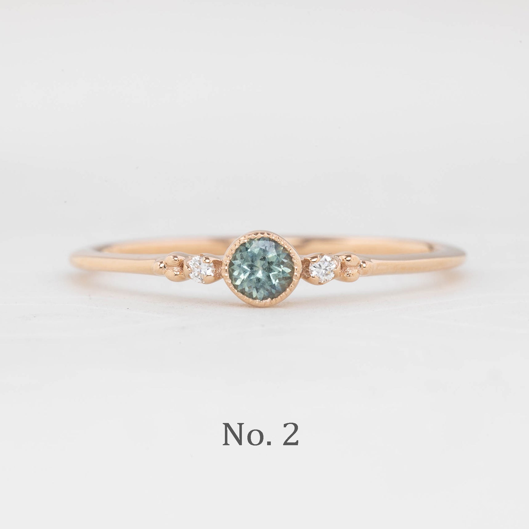 Estel Bezel Ring, 0.18ct Montana Sapphire