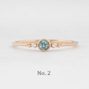 Estel Bezel Ring, 0.18ct Montana Sapphire