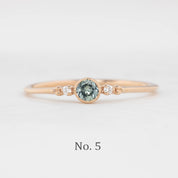 Estel Bezel Ring, 0.18ct Montana Sapphire