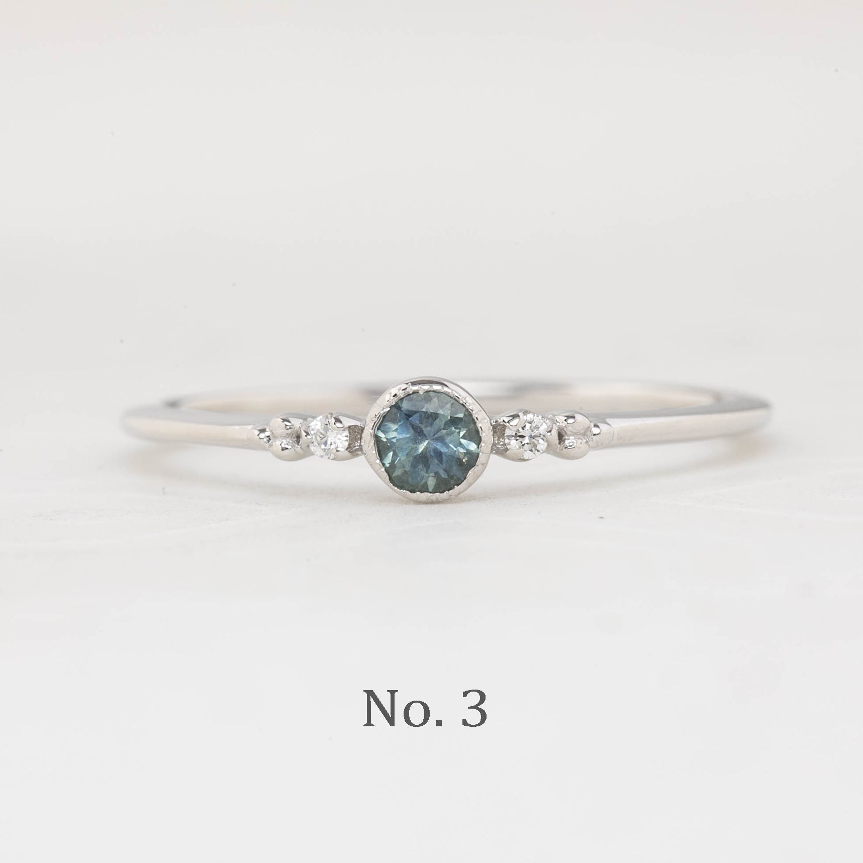 Estel Bezel Ring, 0.18ct Montana Sapphire