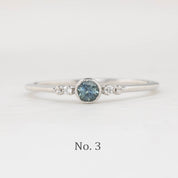 Estel Bezel Ring, 0.18ct Montana Sapphire
