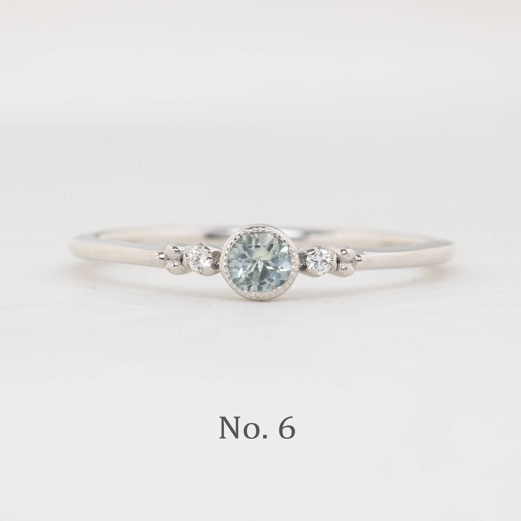 Estel Bezel Ring, 0.18ct Montana Sapphire