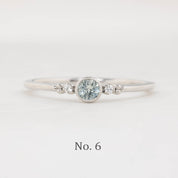 Estel Bezel Ring, 0.18ct Montana Sapphire