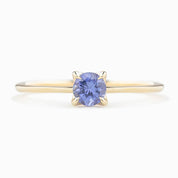 Sara Ring 4.5mm 0.45ct Blue Umba Sapphire 14K Yellow Gold (One of a kind)