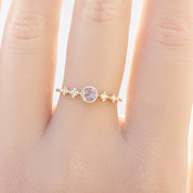 Celeste Ring, 0.25ct Unheated Sapphire