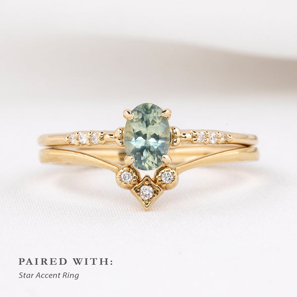 Eloise Ring, 0.55ct Madagascar Sapphire, oval shape gemstone