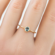 Iris Ring 4.5mm 0.30ct Madagascar Sapphire 14K Gold