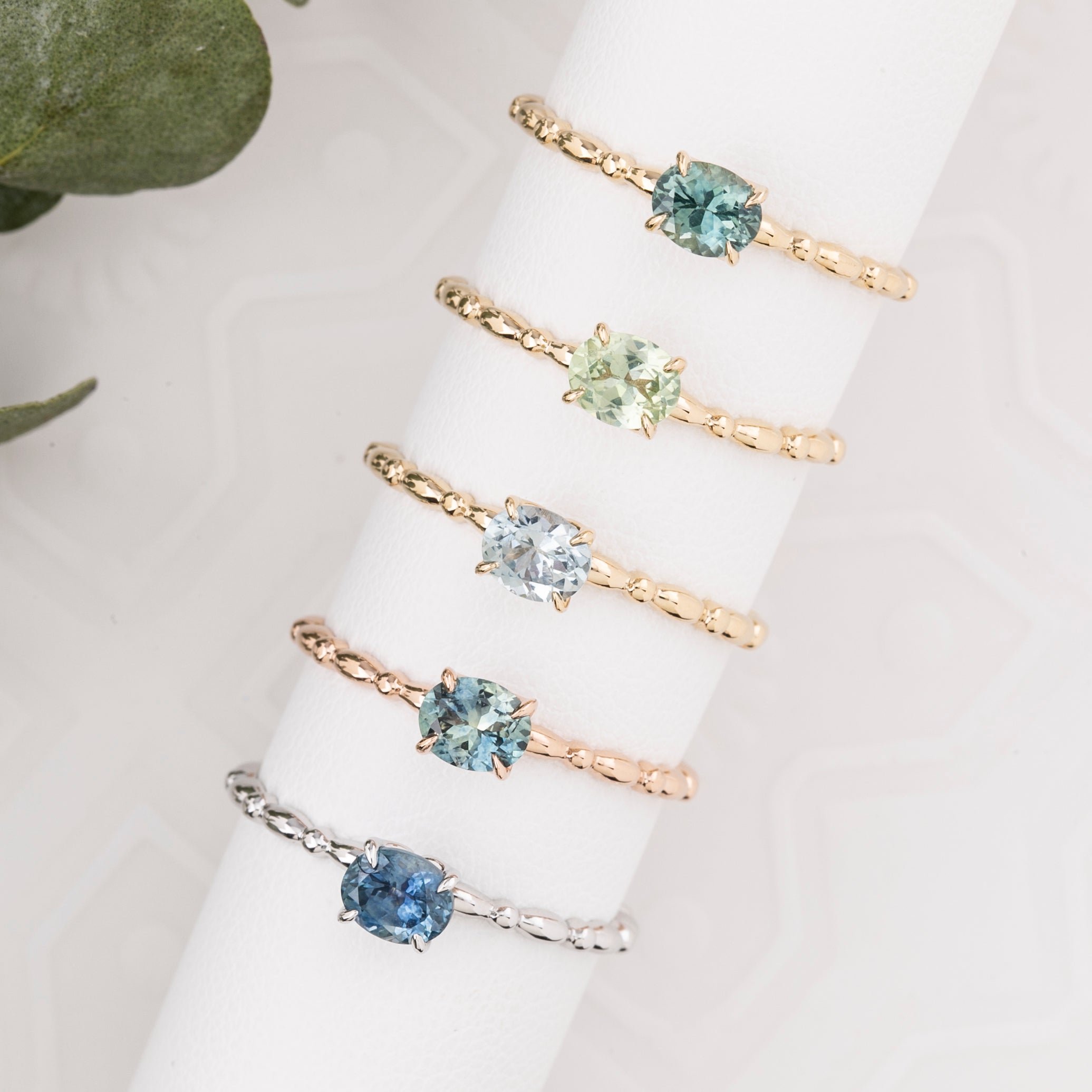 0.45ct Light Green Montana Sapphire 14k Gold | Candy Ring – Envero