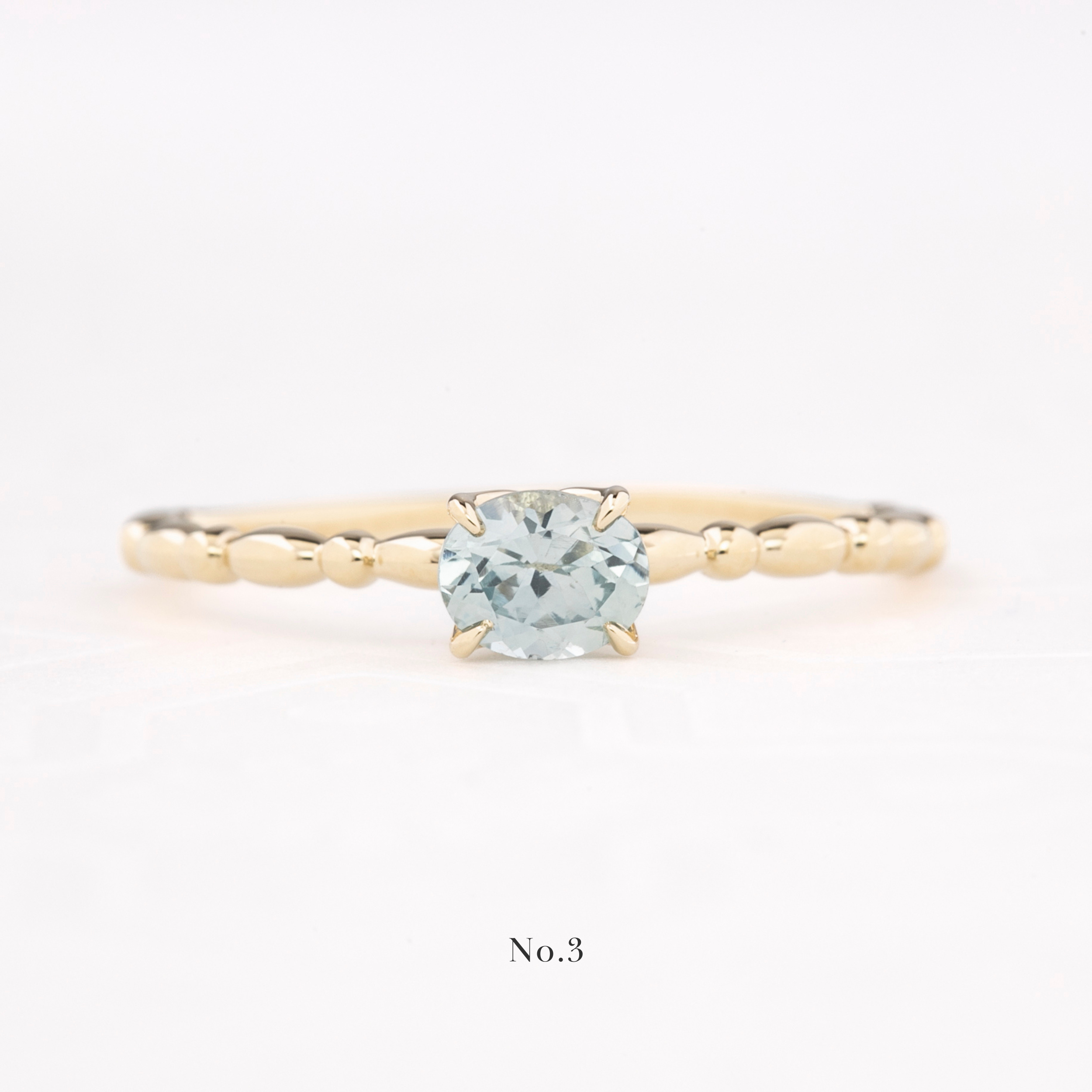 キャンディリング ・0.45ct・加熱モンタナ産サファイア・K14G