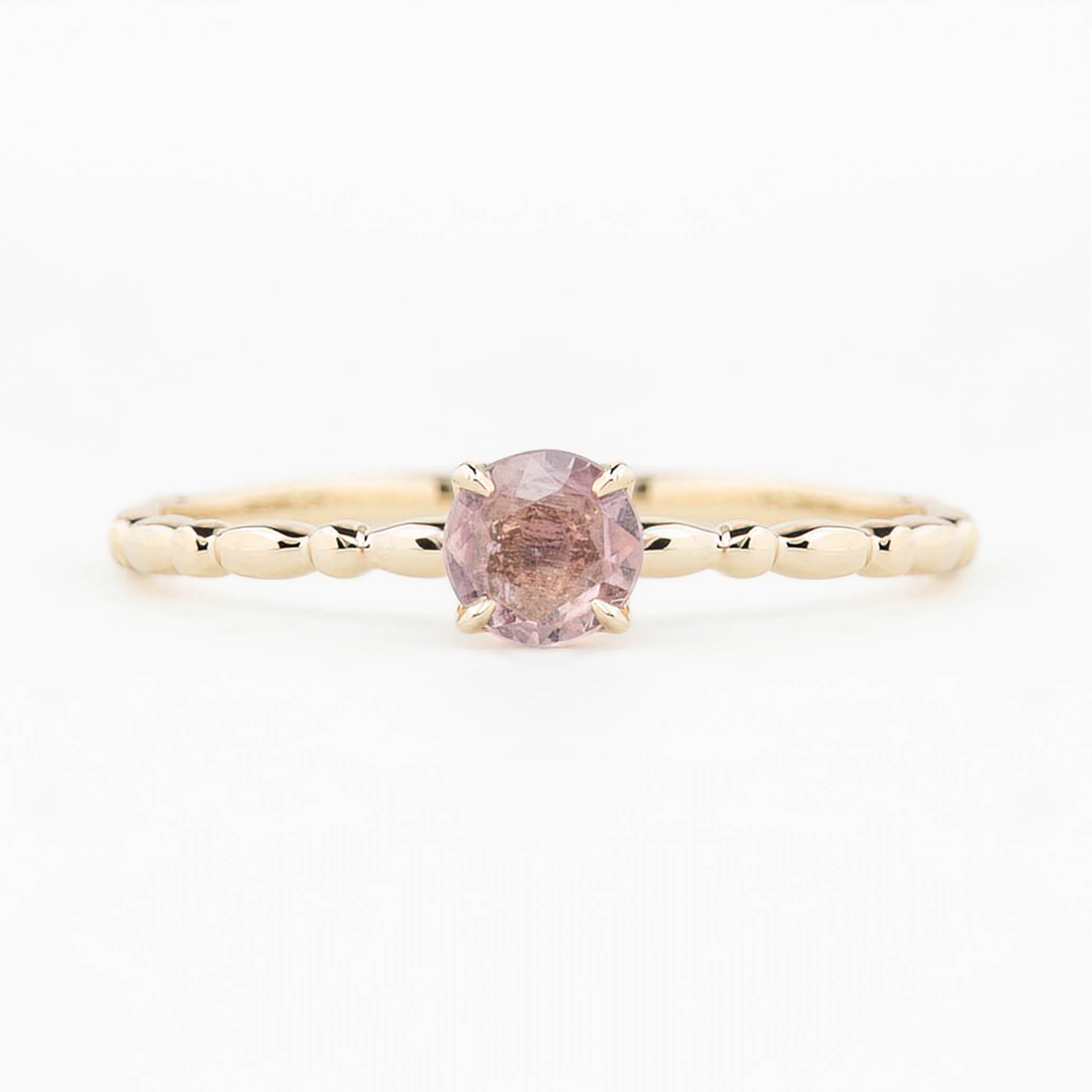 【即日配送】キャンディリング ・0.40ct・非加熱マダガスカル産パープルサファイア・K14YG