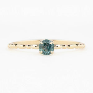 Candy Ring, 0.30ct Blue Green Montana Sapphire