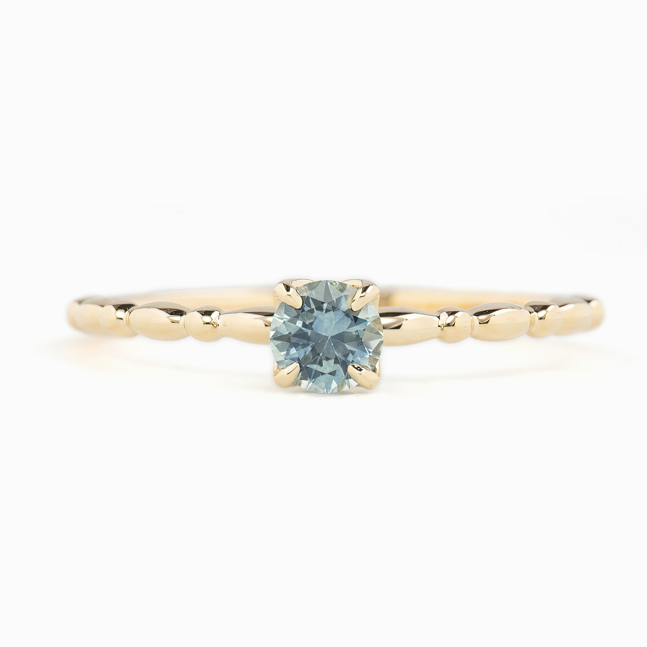 【即日配送】キャンディリング ・0.30ct・加熱モンタナ産ブルーサファイア・K14YG