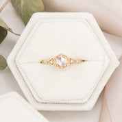 Agatha Ring, Round Rose Cut Diamond