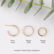 Hoop Charm Prong Setting | Pair