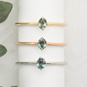 Alice Ring, 0.20ct Unheated Sapphire of your choice, oval shape gemstone