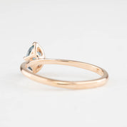 Alice Ring, 0.65ct Blue Green Sapphire