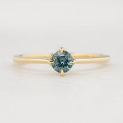 Alice Ring, 0.45ct Blue Green Montana Sapphire