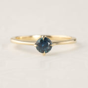 Alice Ring, 0.35ct Teal Blue Sapphire