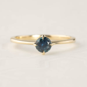 Alice Ring, 0.35ct Teal Blue Sapphire