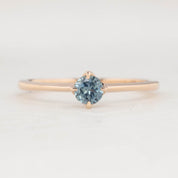 Alice Ring, 0.30ct Blue Green Montana Sapphire