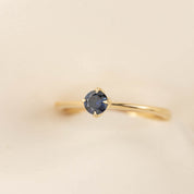 Alice Ring, 0.35ct Teal Blue Sapphire