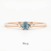 【即日配送】ソフィアリング ・0.30ct・モンタナ産ブルーグリーンサファイア・K14YG