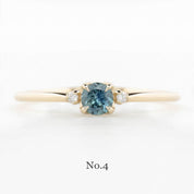 【即日配送】ソフィアリング ・0.30ct・モンタナ産ブルーグリーンサファイア・K14YG