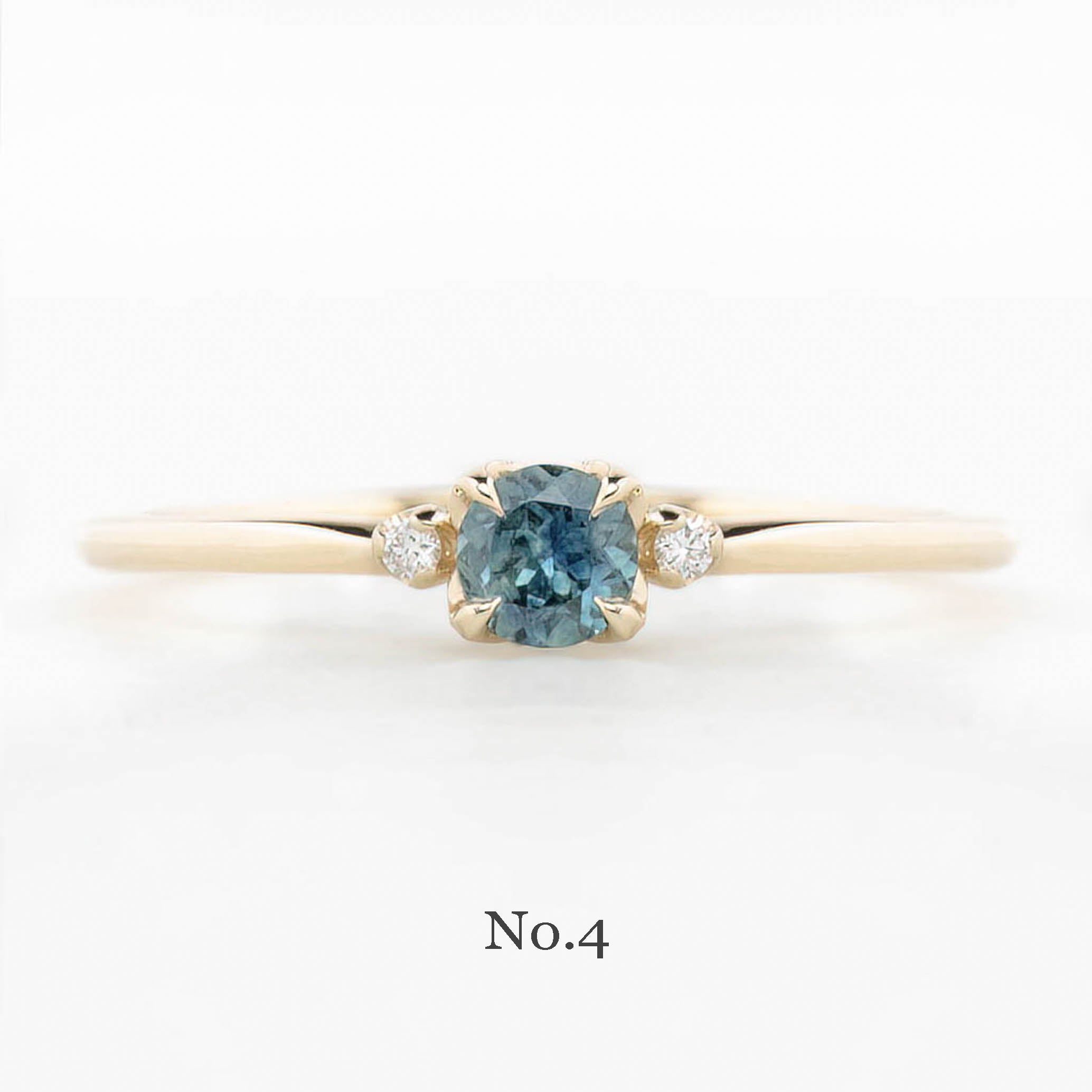 【即日配送】ソフィアリング ・0.30ct・モンタナ産ブルーグリーンサファイア・K14YG