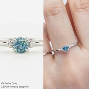 Sofia Ring, 0.30ct Montana Sapphire of your choice