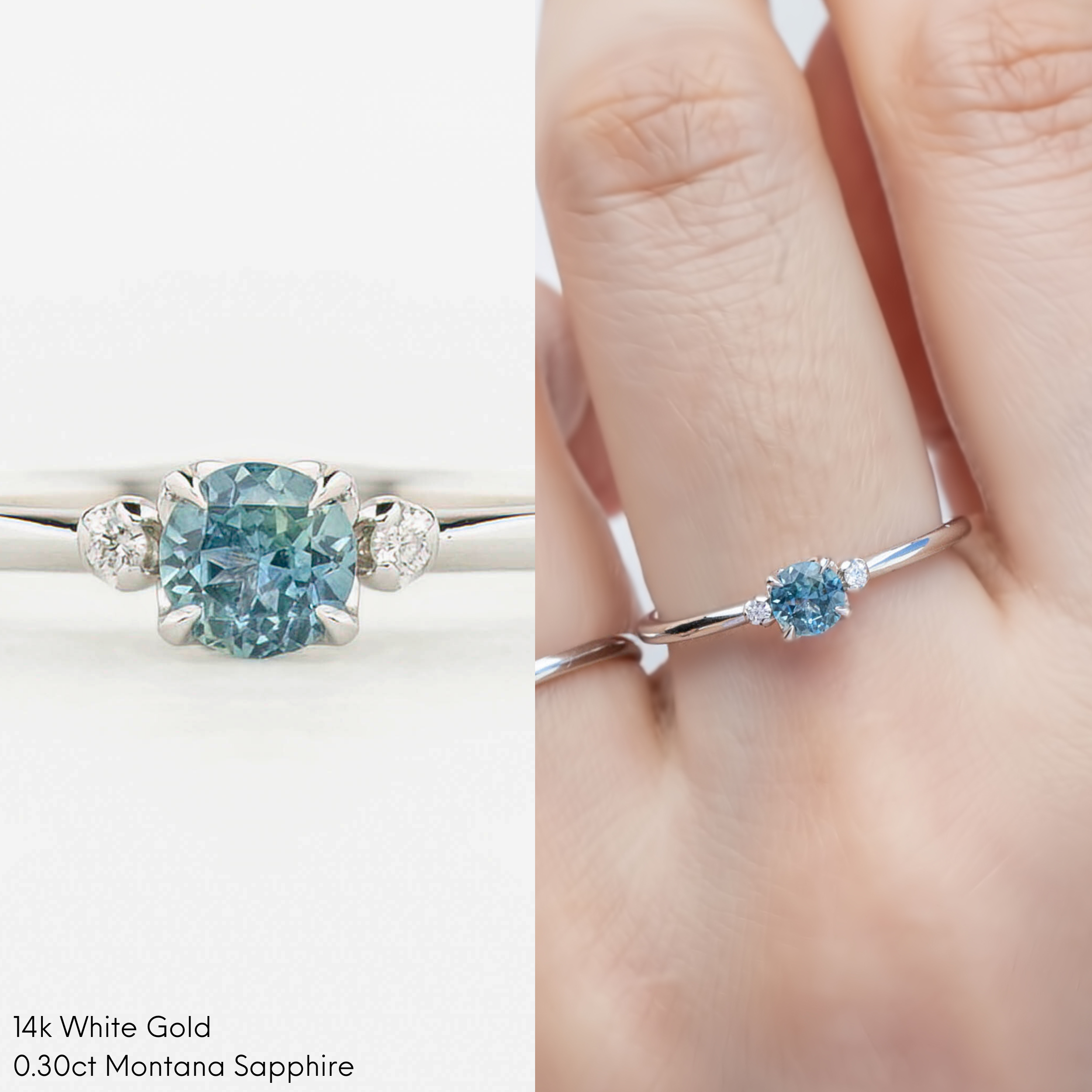 Sofia Ring, 0.30ct Montana Sapphire of your choice