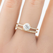 Sabrina Ring, 1ct Old Mine Cut Round Diamond Ring, 14k Yellow Gold (One of a kind)