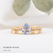 Maria Ring, 1.10ct Light Blue Madagascar Sapphire