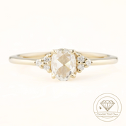 Teresa Ring, Oval Rose Cut Diamond