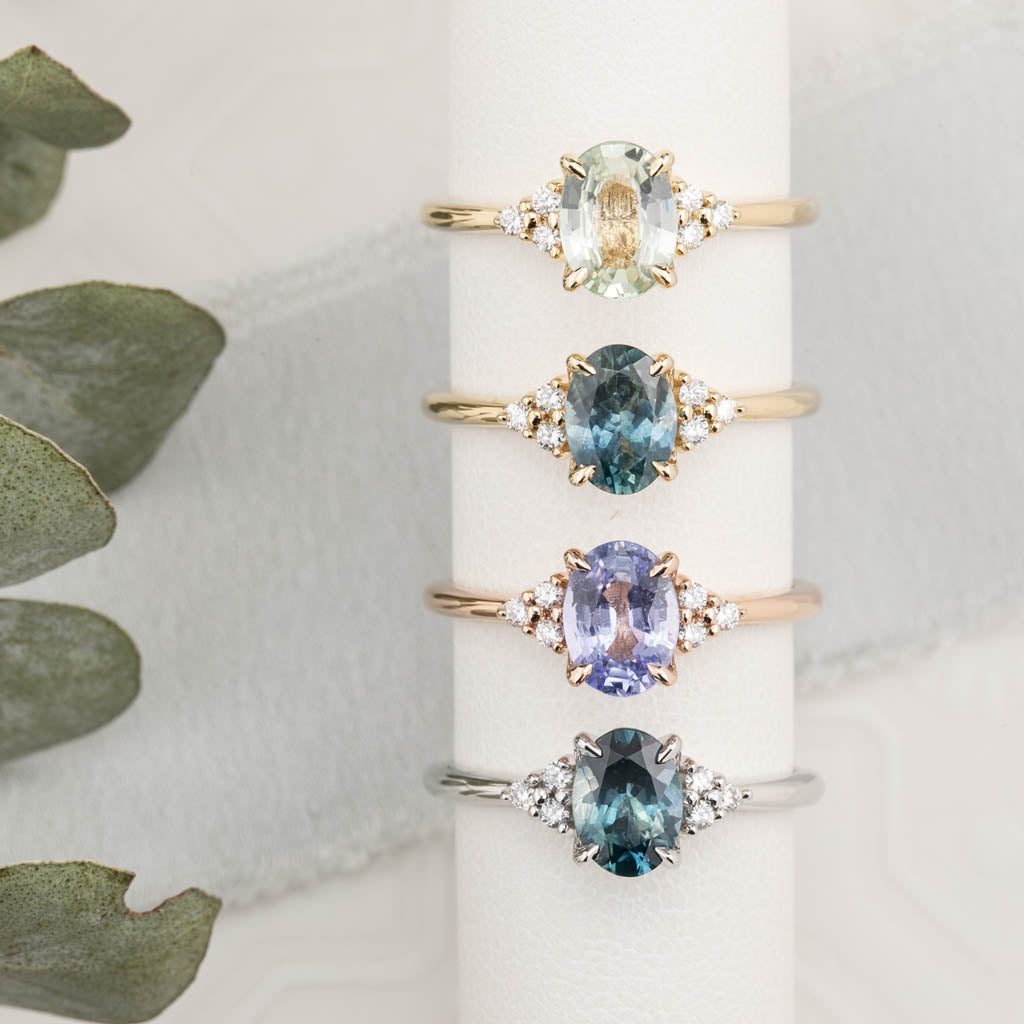 Teresa Ring, 1.20ct Teal Blue Montana Sapphire