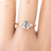 Teresa Ring 1.27ct Light Blue Madagascar Sapphire, 14k Yellow Gold (One of a kind)