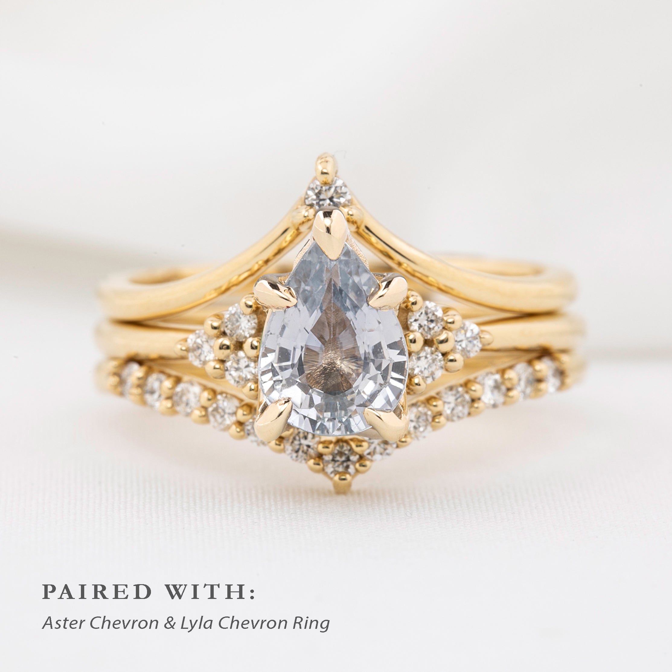 Teresa Ring 1.27ct Light Blue Madagascar Sapphire, 14k Yellow Gold (One of a kind)