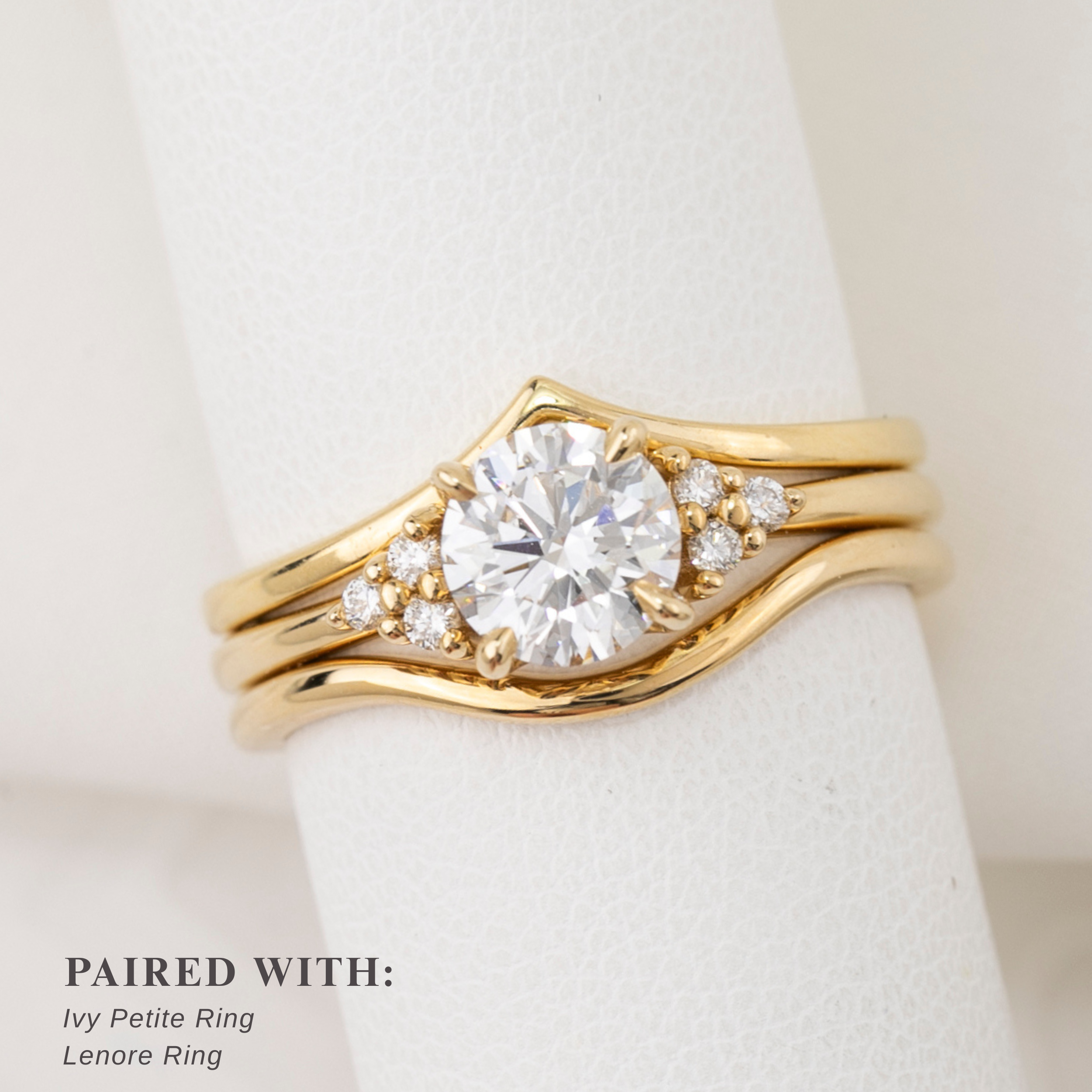 Teresa Ring, 1ct/1.32ct Lab Diamond, 14k Yellow Gold (One of a kind)