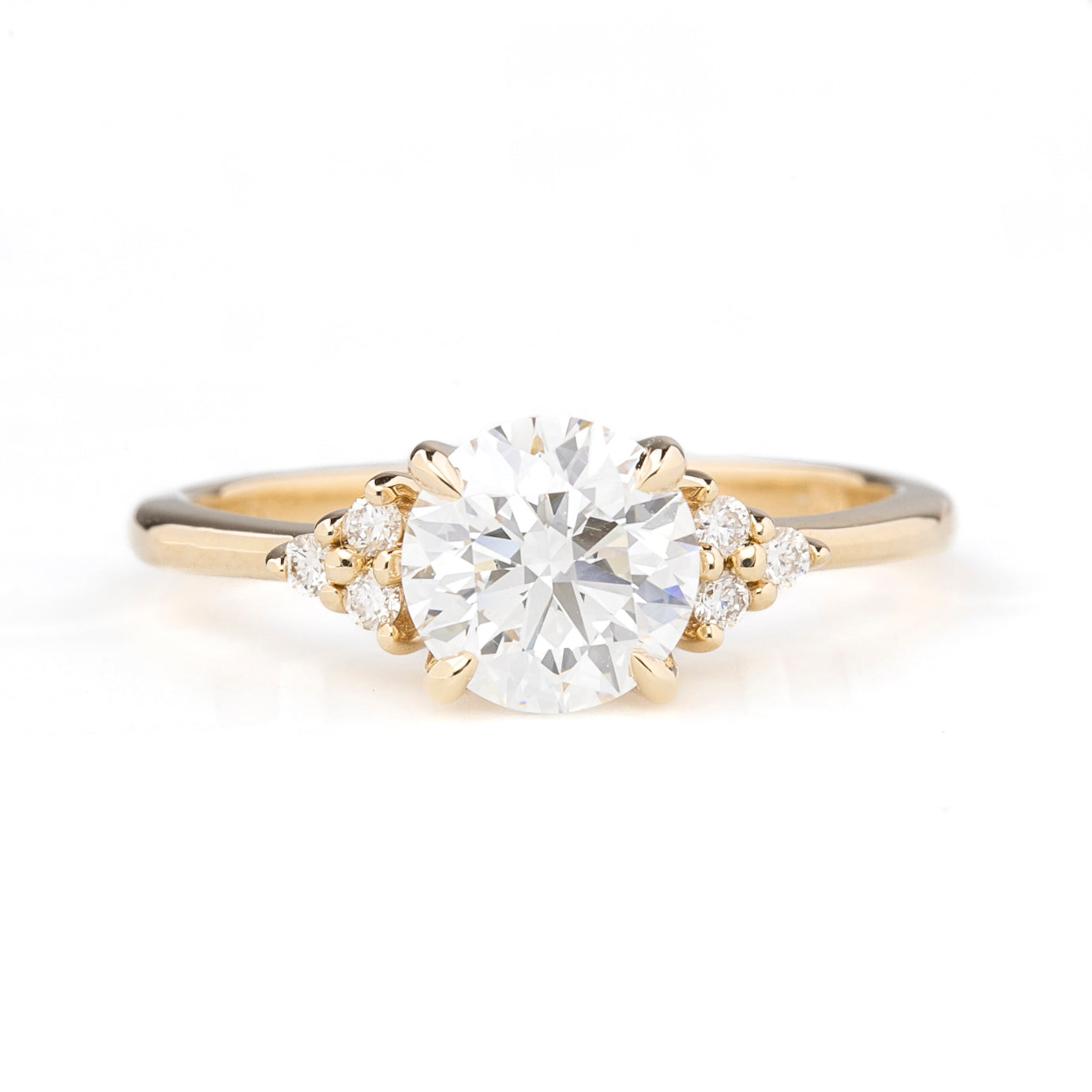 Teresa Ring, 1ct/1.32ct Lab Diamond, 14k Yellow Gold (One of a kind)