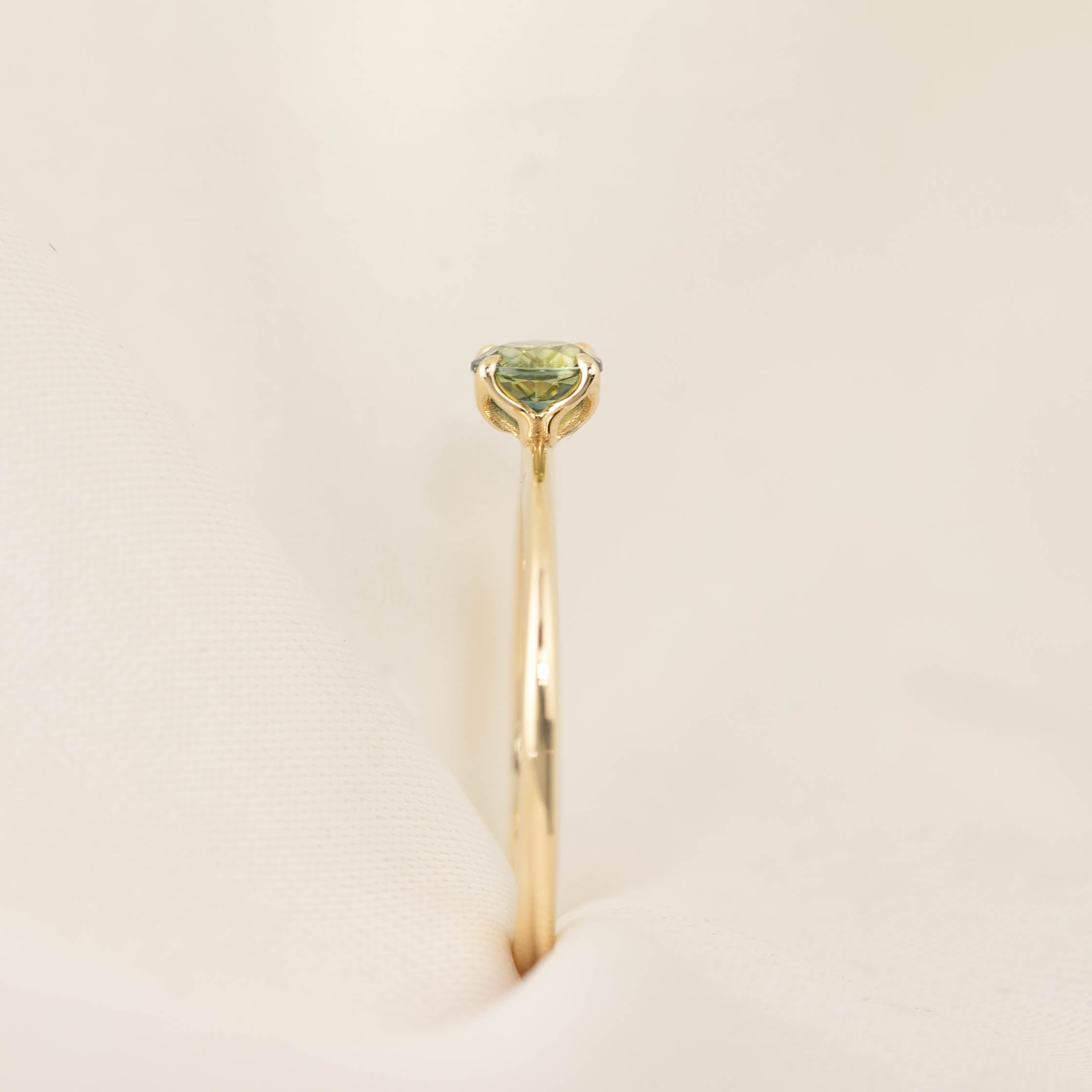 Sara Ring, 0.40ct Green Queensland Sapphire