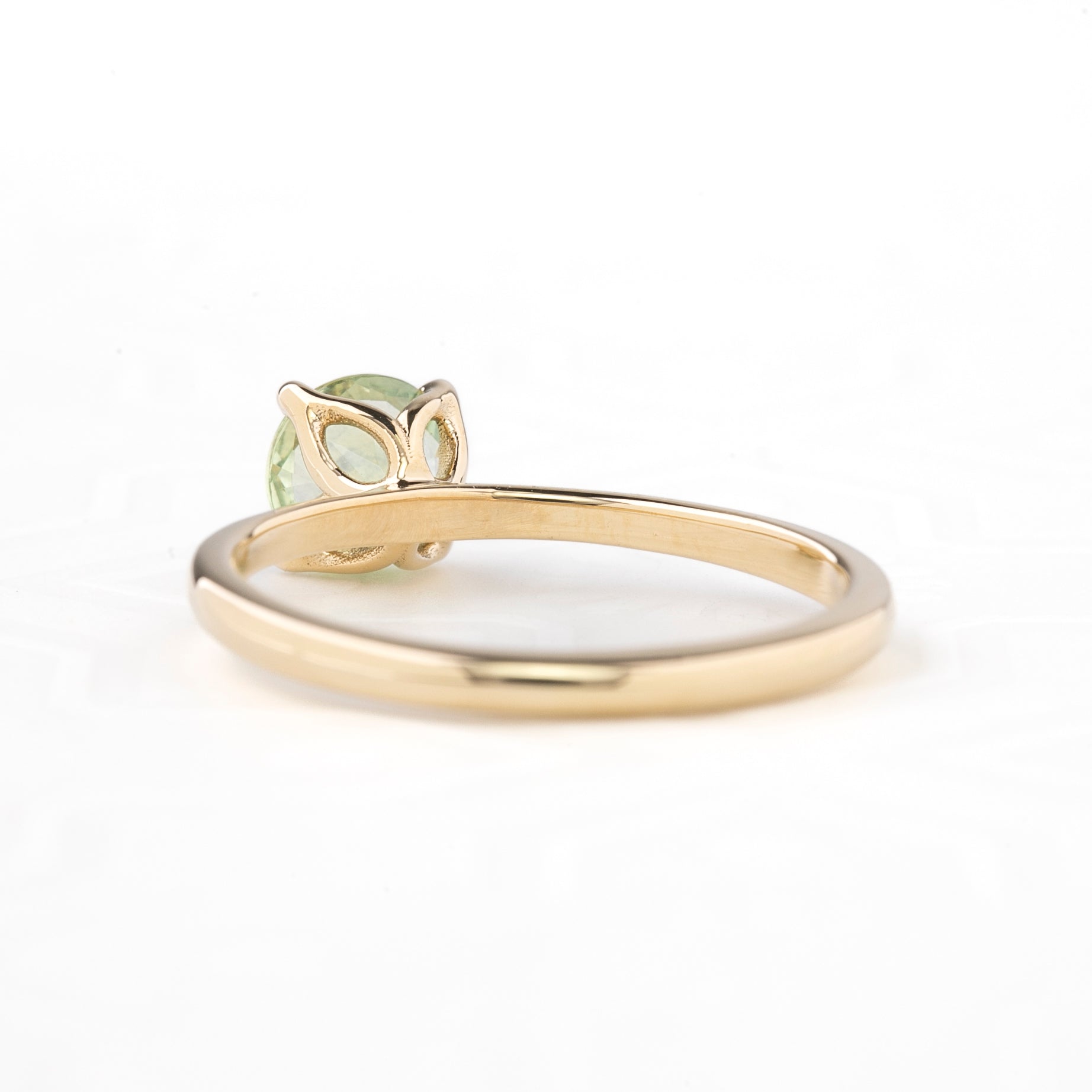 Sara Ring 0.95ct Light Aqua Blue Green Montana Sapphire, 14k Yellow Gold (One of a kind)