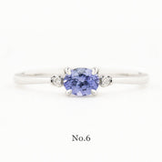 Emilie Ring 5mm 0.45ct Light pink Umba Sapphire 14K Yellow Gold
