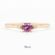 Emilie Ring 5mm 0.45ct Light pink Umba Sapphire 14K Yellow Gold