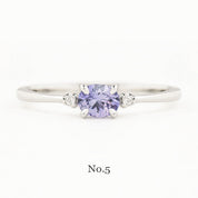 Emilie Ring 5mm 0.45ct Light pink Umba Sapphire 14K Yellow Gold