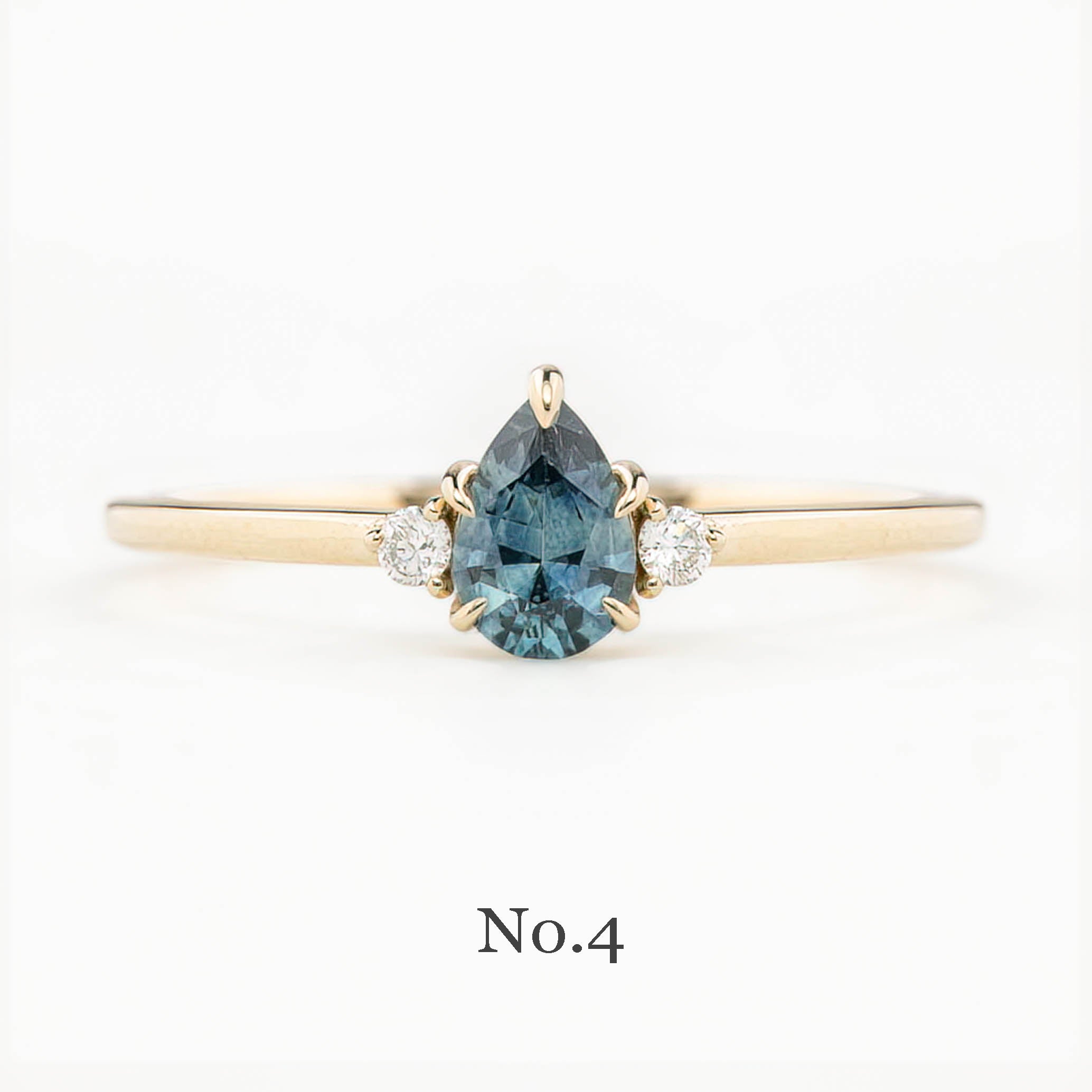 【即日配送】エミリーリング ・0.55ct・加熱モンタナ産ブルーサファイア・K14YG